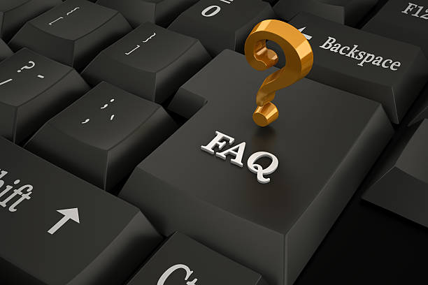 Faq button on keyboard with question mark